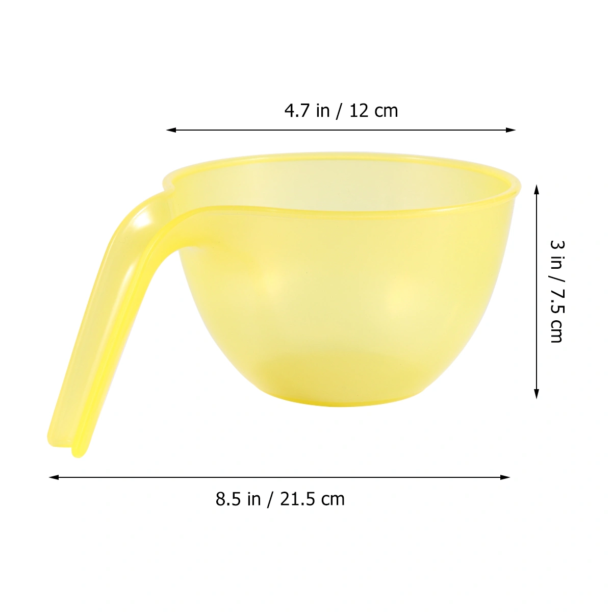 3pcs Simple Bowl Snacks Salad Bowl Plastic Sauce Mixing Bowl Microwave Cooking Bowl Food Serving Bowl (Yellow + Pink + Transparent White)