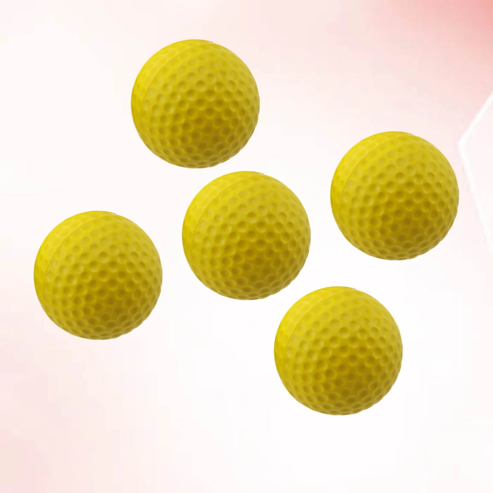 5 Pcs Balls Indoors Practice Balls High Elastic Balls Outdoor Training Aid Balls (Yellow)