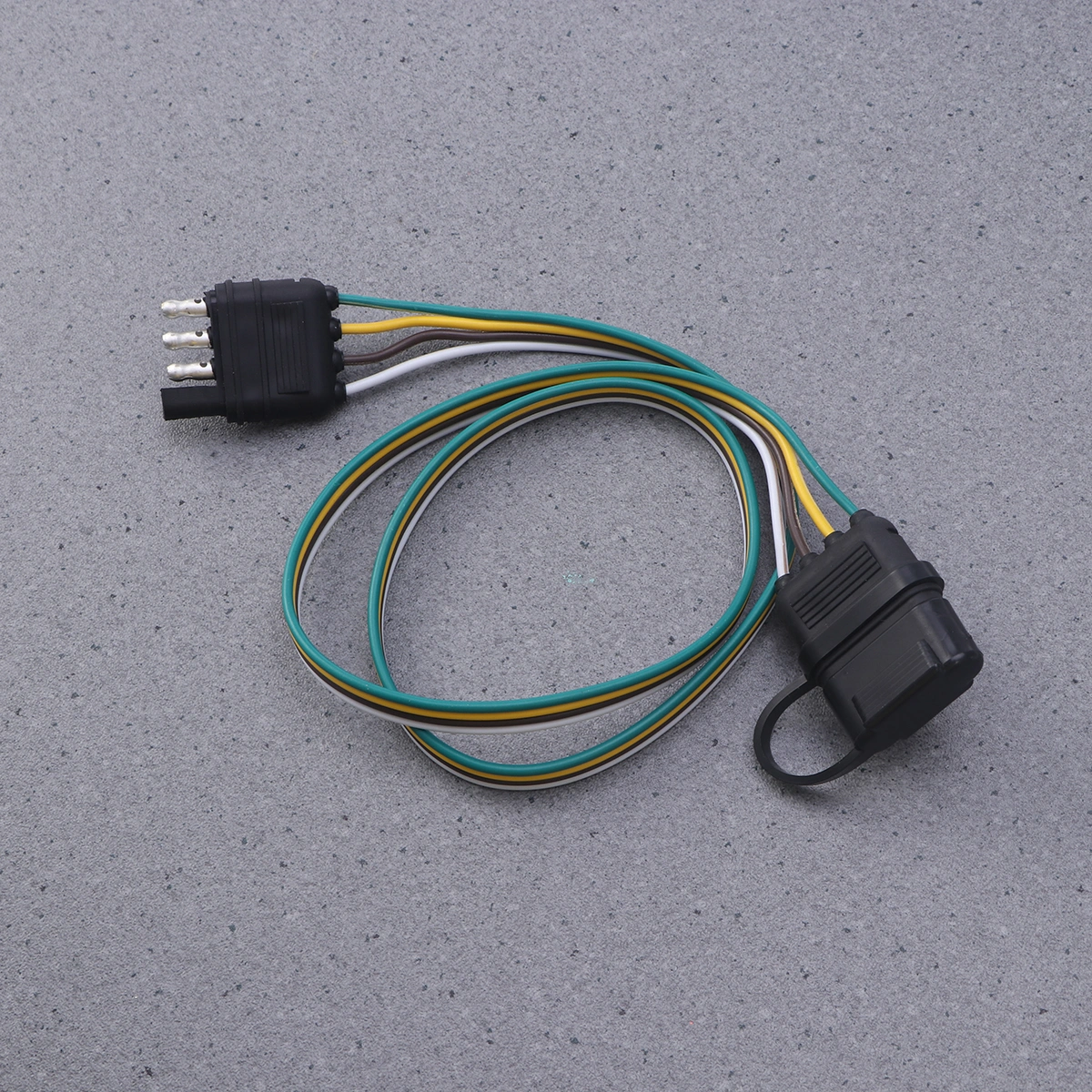 4 Wire Flat Extension 4-Way Flat Connector Plug Socket for Trailer