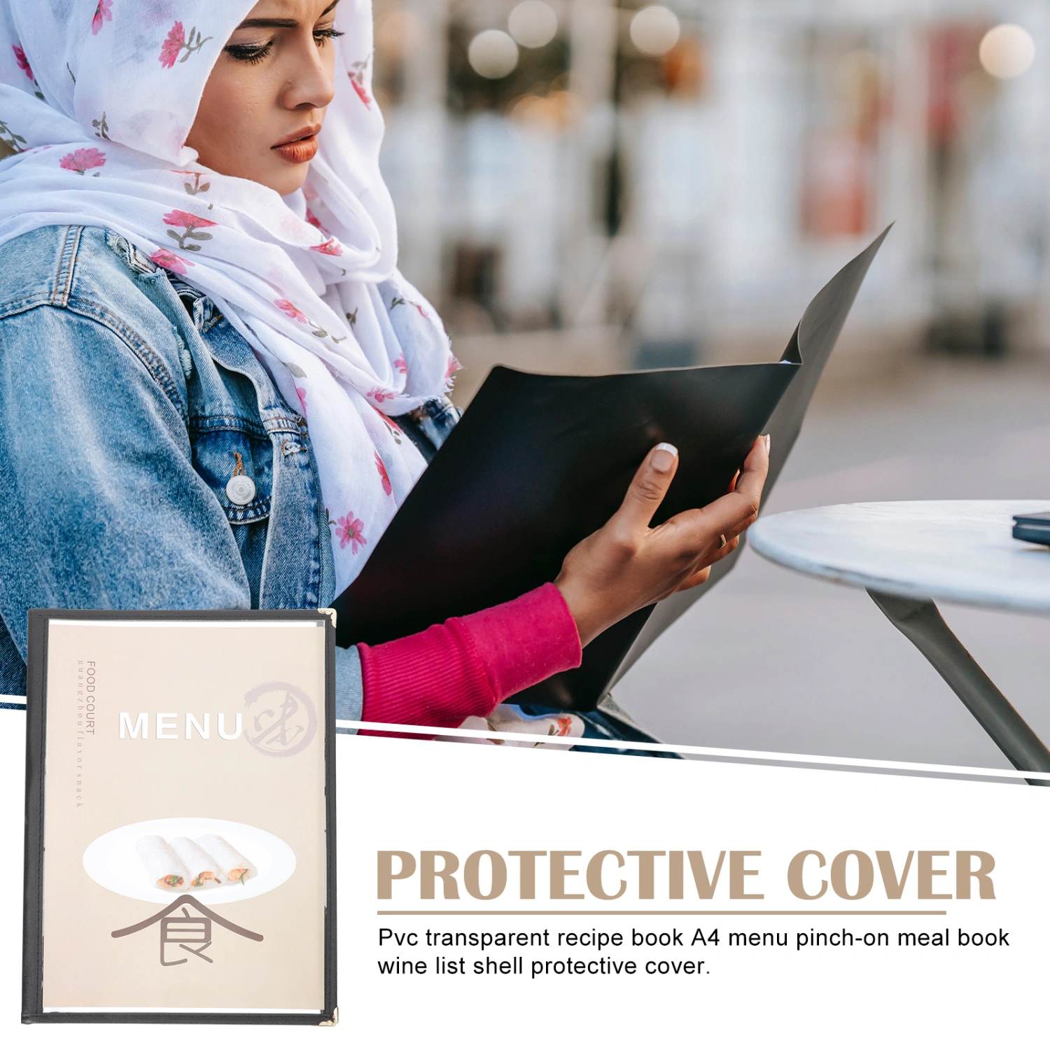 Practical Restaurant Recipe Book Protector Menu Protective Cover Restaurant Supply