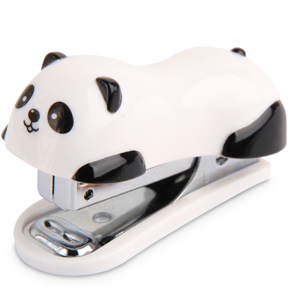 2pcs Mini Portable Stapler Cartoon Bear Manual Stapling Machine Stationery Book Binding Machine for School Office Supplies