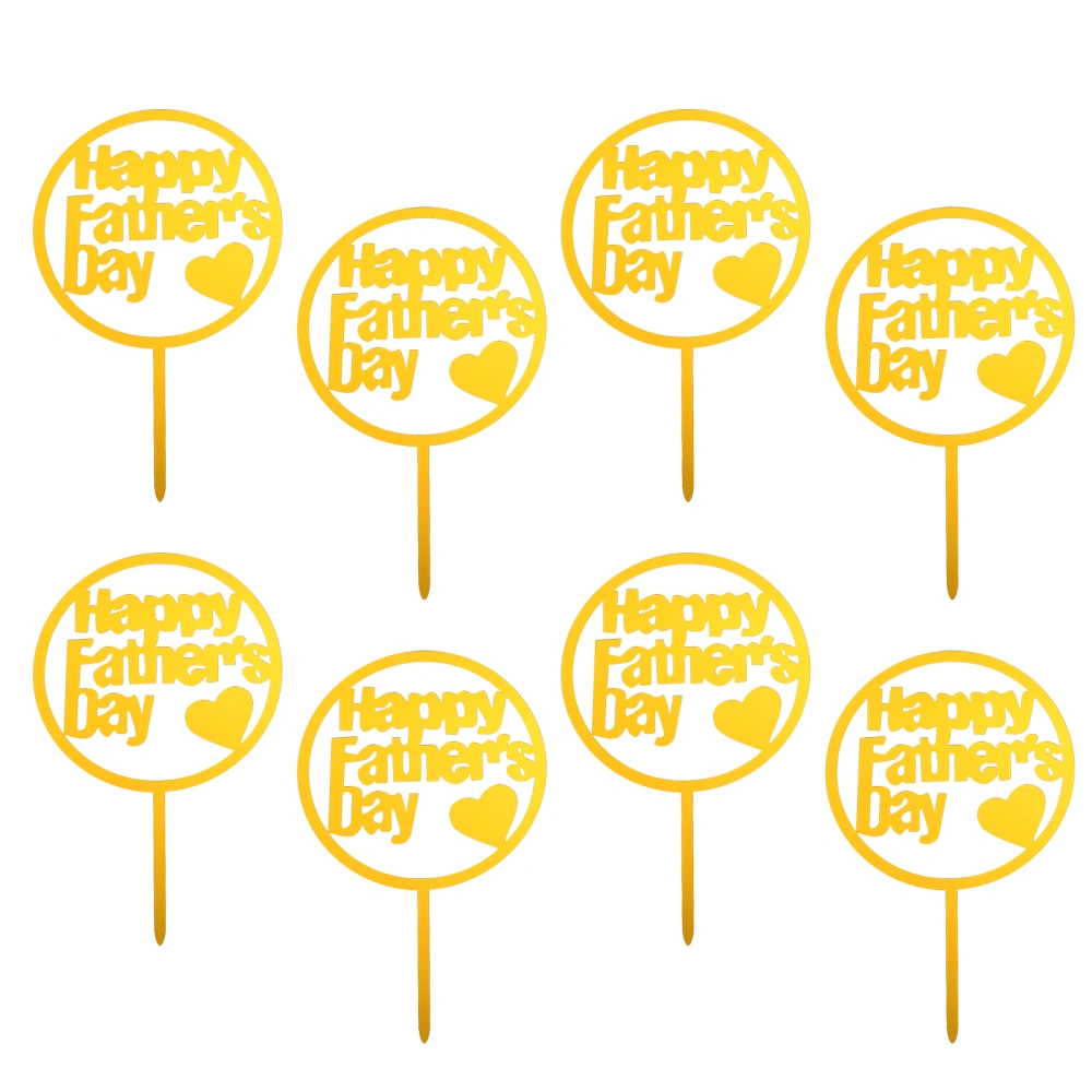 20pcs Festival Cake Decor Father's Day Cupcake Picks Party Accessories