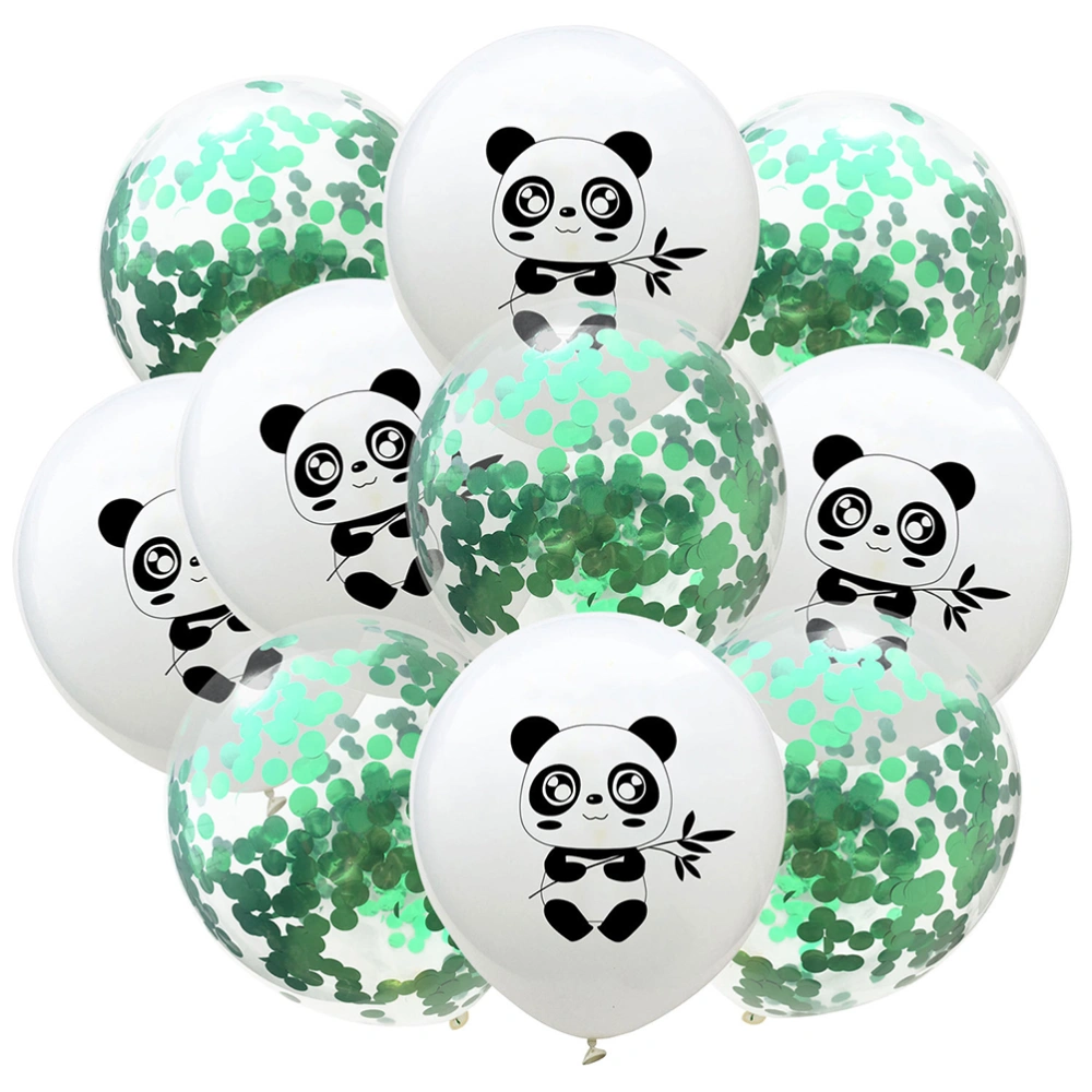 15 Pcs 12 Inch Balloons Set Panda Printing Balloons Latex Balloons Kit for Wedding Baby Birthday