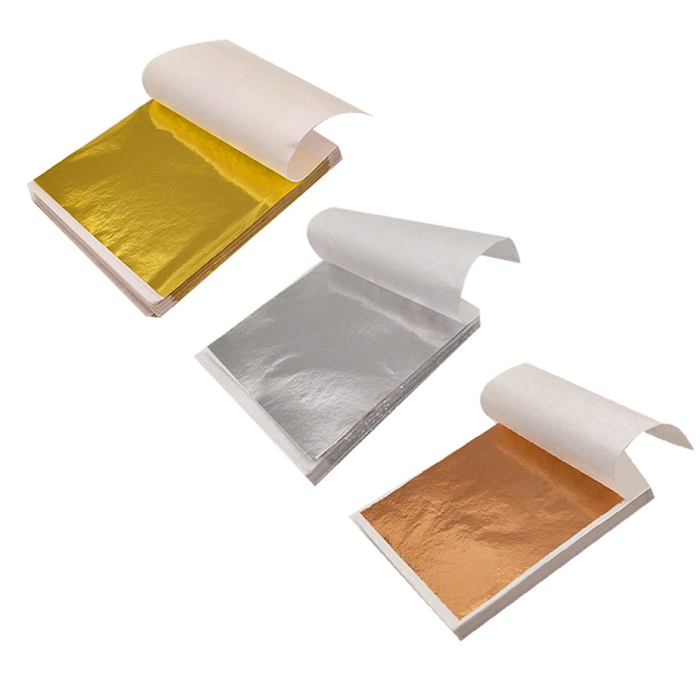 300 Sheets of Imitation Gold Foil Sheets Decorative Gold Leaf Sheets Crafts DIY Gold Leaf