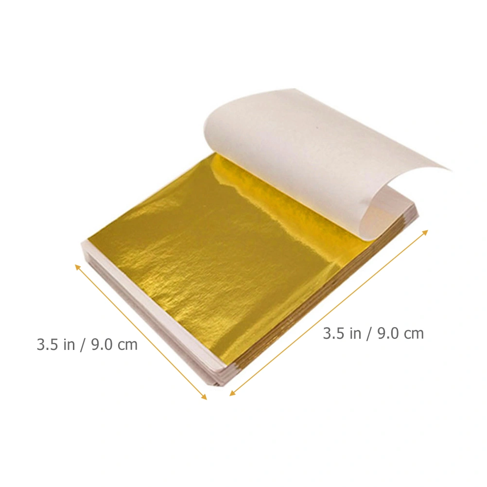 300 Sheets of Imitation Gold Foil Sheets Decorative Gold Leaf Sheets Crafts DIY Gold Leaf