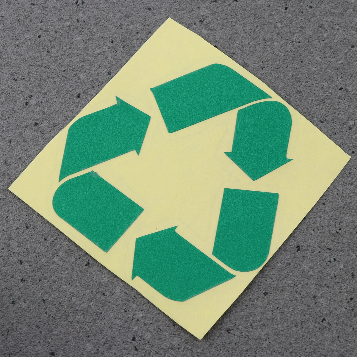Recycle Logo Self-adhesive Sticker Recycling Circle Symbol Labels Reflective Decal(Green)
