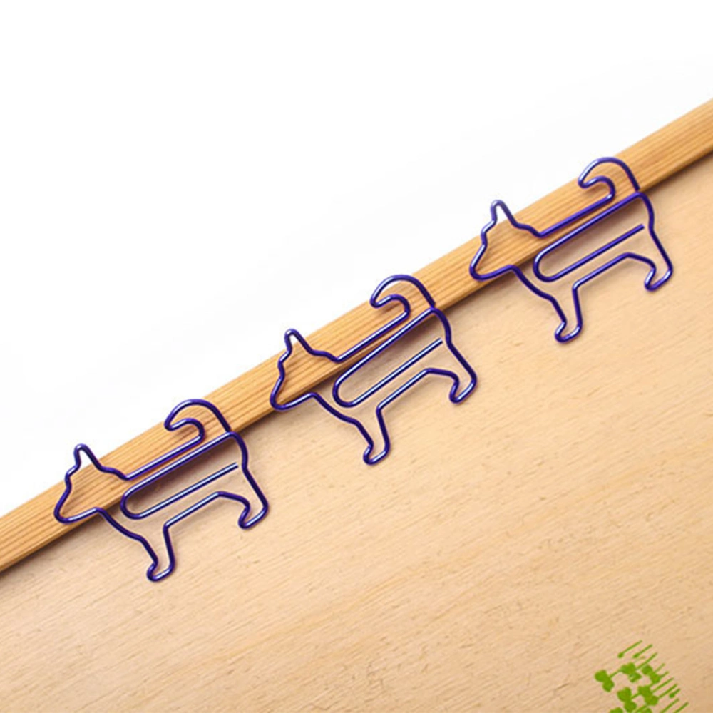 12pcs Creative Animals Dog Shaped Paper Clips Bookmark Clips for Office School