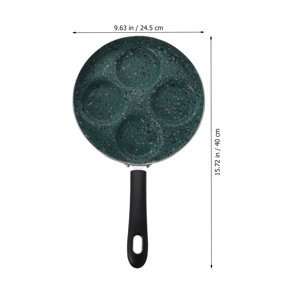 1Pc 24cm Non-stick Frying Pan Household Egg Waffle Pan Multipurpose Pan (Green)