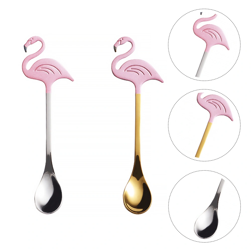 2Pcs  Coffee Spoon Creative Dessert Spoon Practical Stirring Spoon for Home