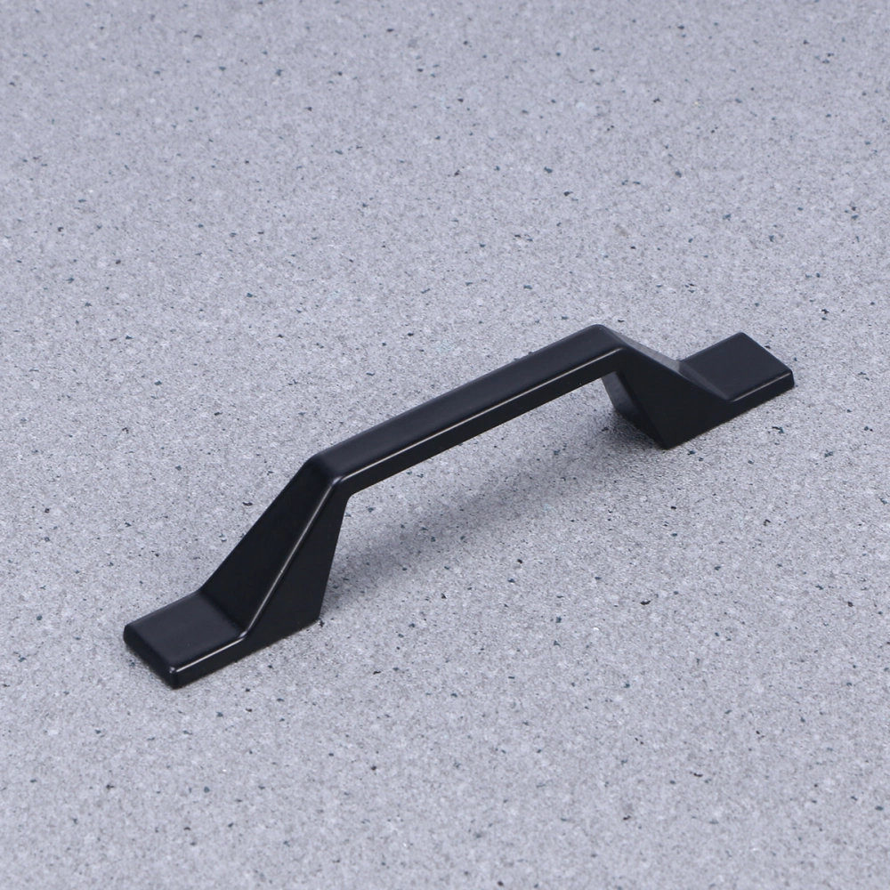 Flat Black Modern Door Knob Solid Two Holes Cabinet Handle Drawer Pulls for Home Kitchen