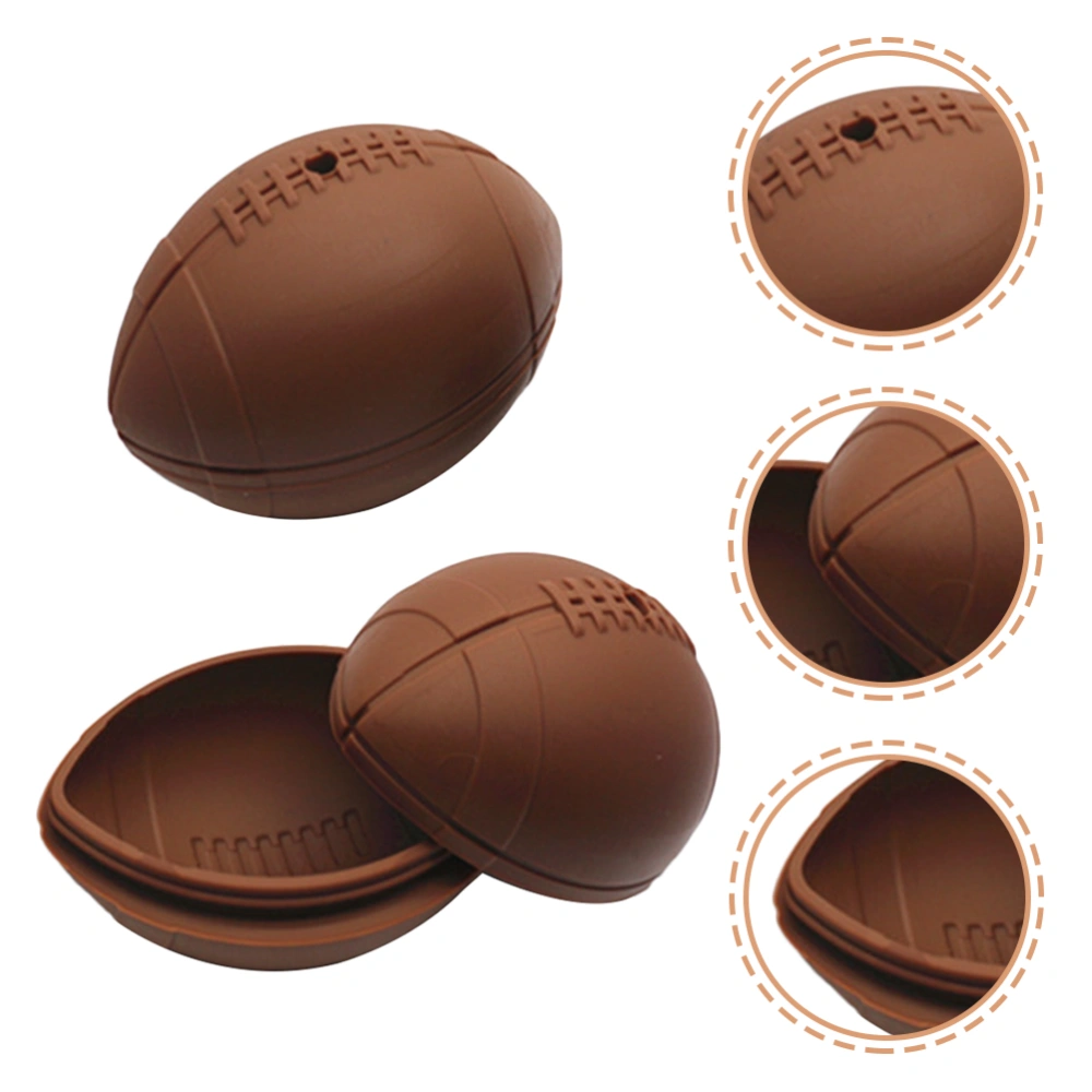 2Pcs Creative Rugby Ice Mold Decorative Rugby Ice Balls Maker Silicone Ice Mold Chocolate Mold