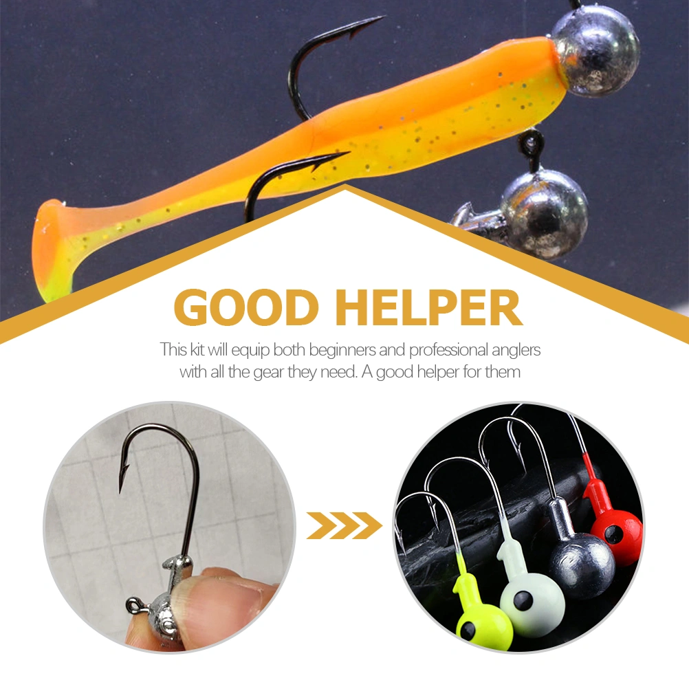 1 Set of Fake Fishing Lures Professional Fishing Baits T-tail Fishing Lures Supple Fishing Tackles