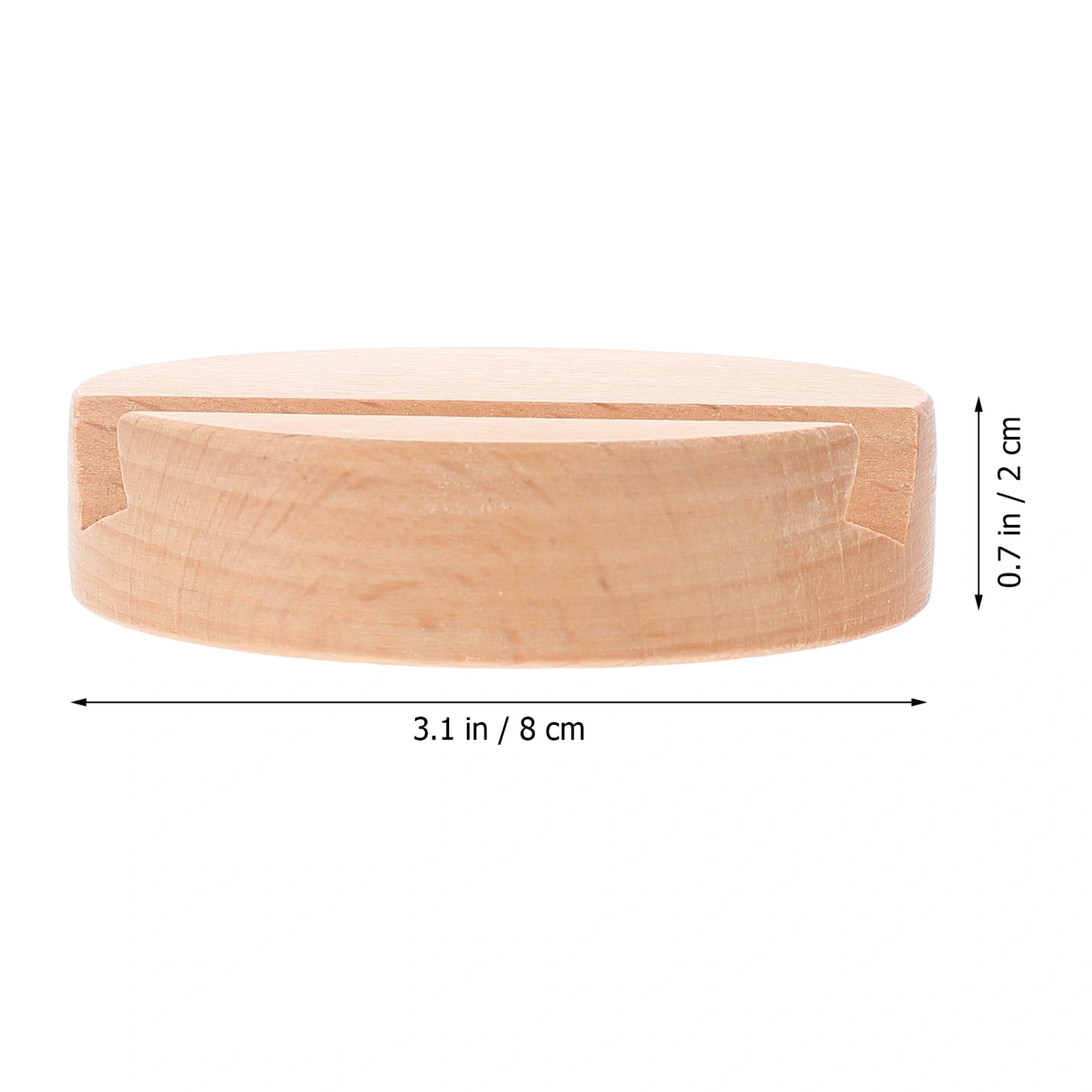 2pcs Round Phone Stands Portable Wooden Phone Stands Simple Phone Brackets