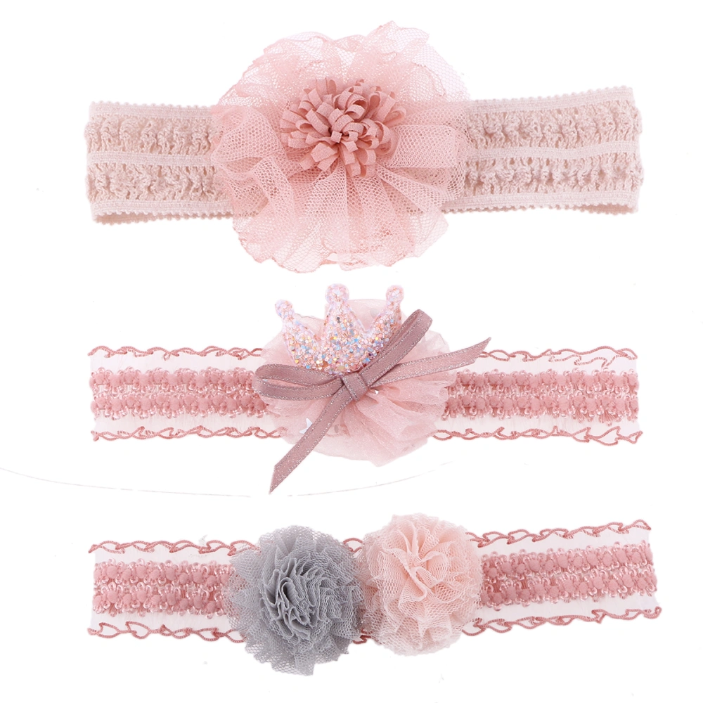 3pcs Baby Headband Girls Headbands Children Rubber Band Hair Accessories (14)