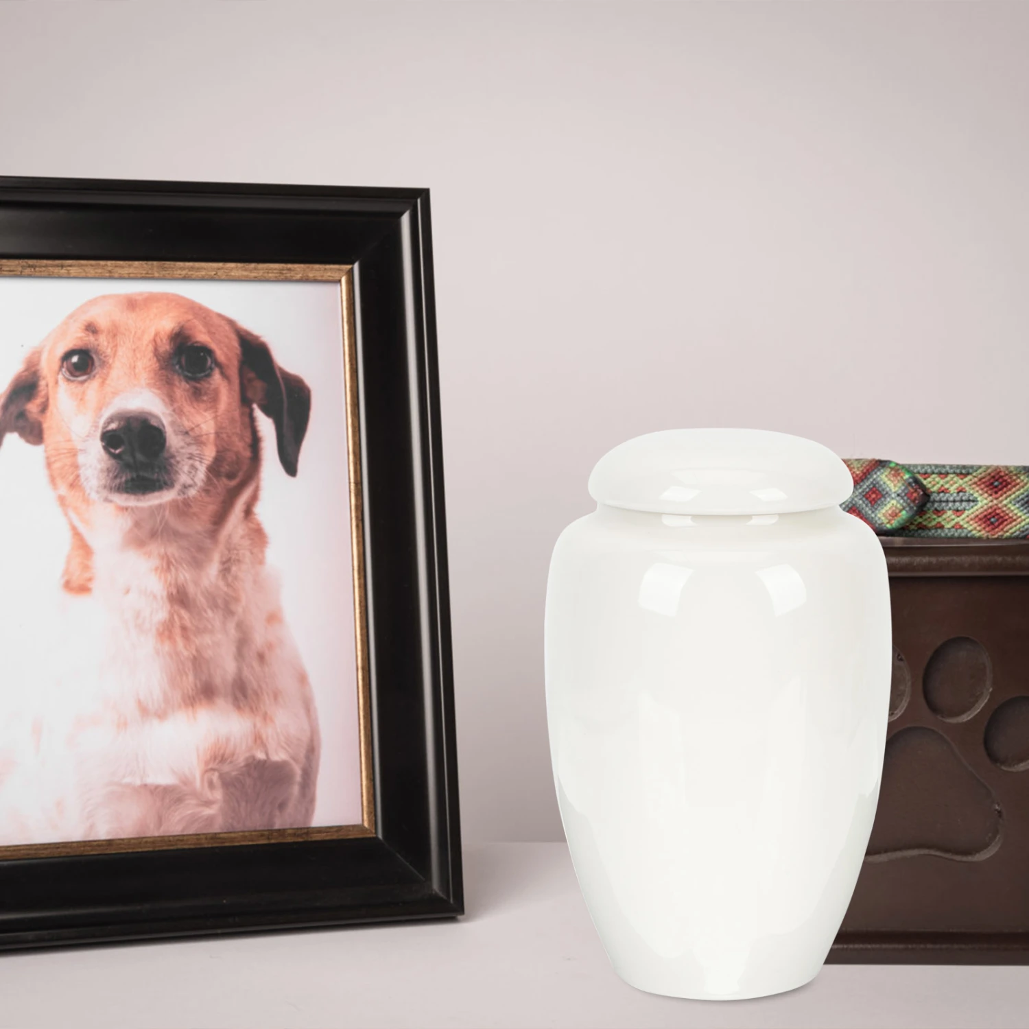 Small Pet Urn Ceramic Pet Cinerary Container Cat Dog Keepsake Cinerary Casket