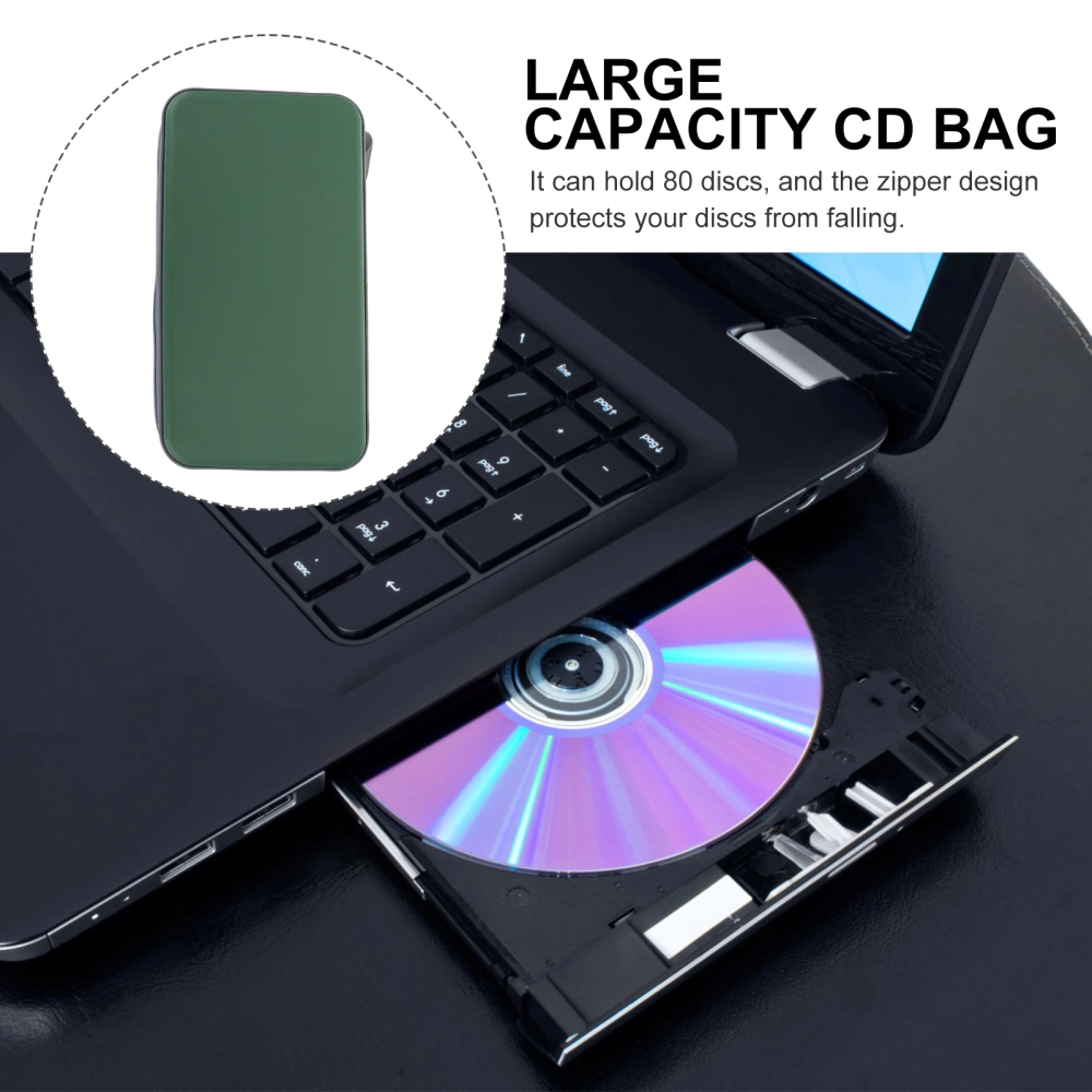 CD Storage Anti-pressure Hard Case 80-slot DVD Pouch Handheld Disc Supply