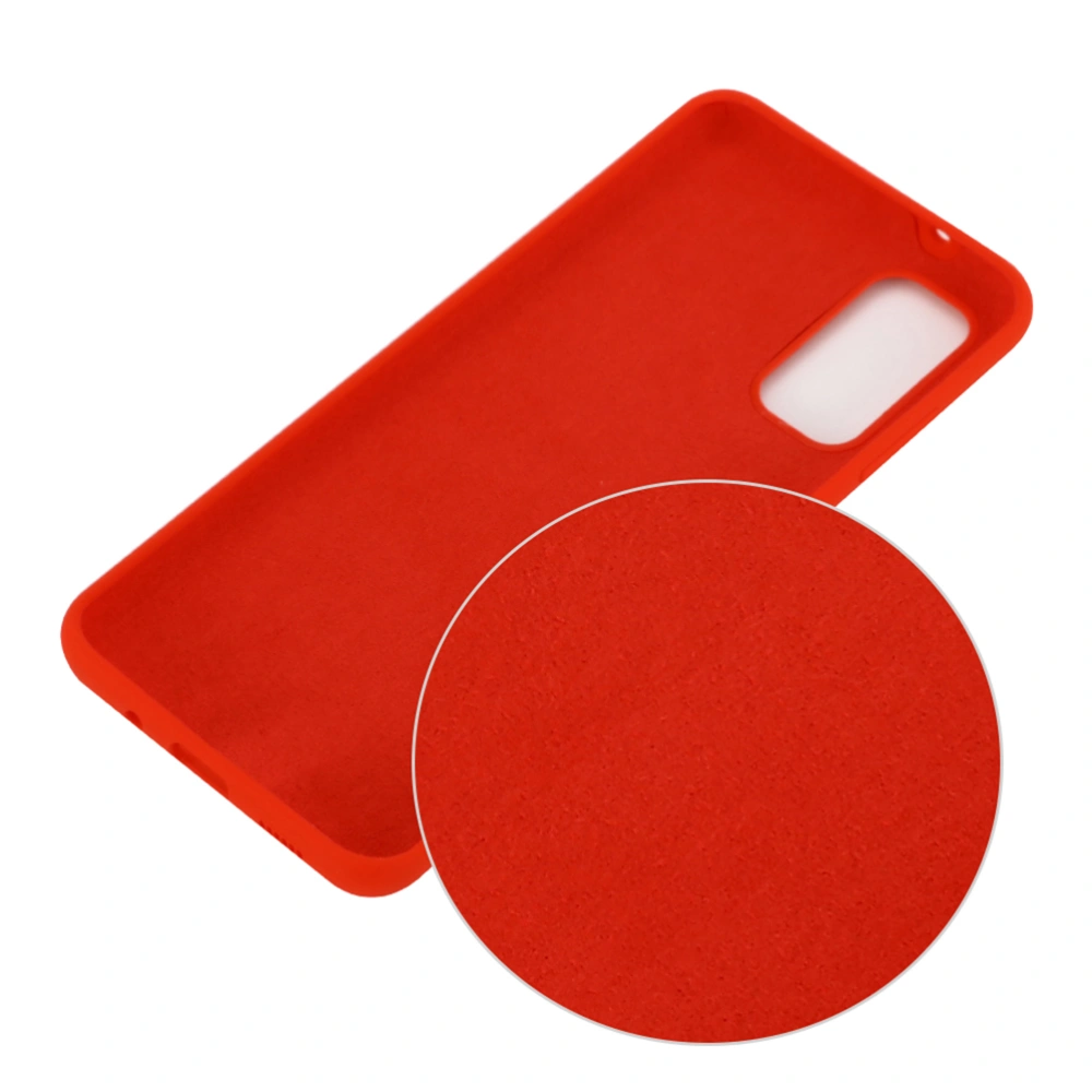 Liquid Silicone Phone Case Quakeproof Phone Shell Anti-Scratch Phone Shell Compatible for Galaxy S20 Red