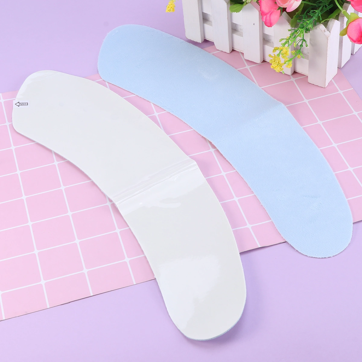 1 Pair of Toilet Mat Warmer Toilet Seat Stickers Cover Cushion Bathroom Accessories for Winter Cold Days (Sky Blue)