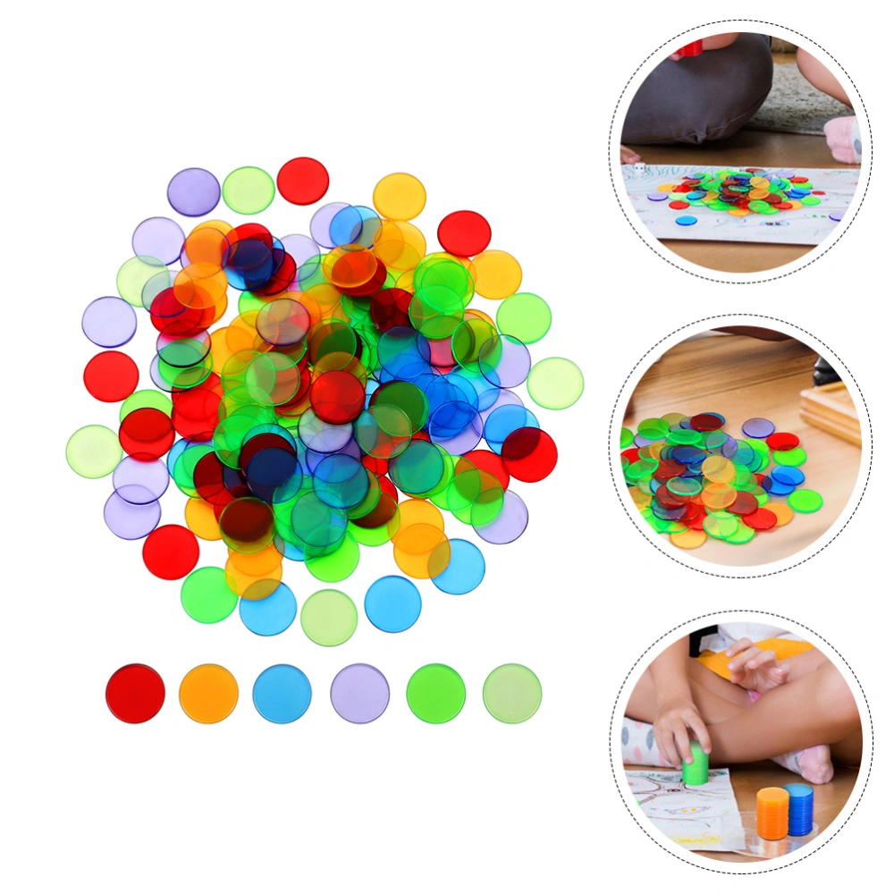 200Pcs Colorful Counters Bingo Game Accessory Plastic Markers (Mixed Color)