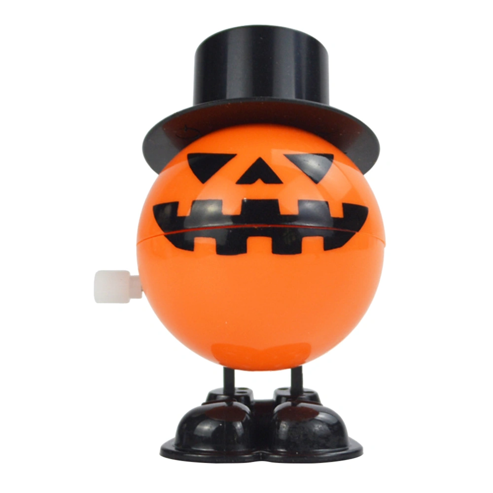 Pumpkin Head Chattering Teeth Wind Up Toys Halloween Novelty Plaything (Orange)