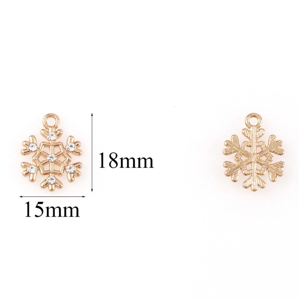 10pcs 1.5x1.8cm Vintage Alloy Hollow Out Snowflake Pendant Charms DIY Jewelry Making Accessories for Necklace Bracelet