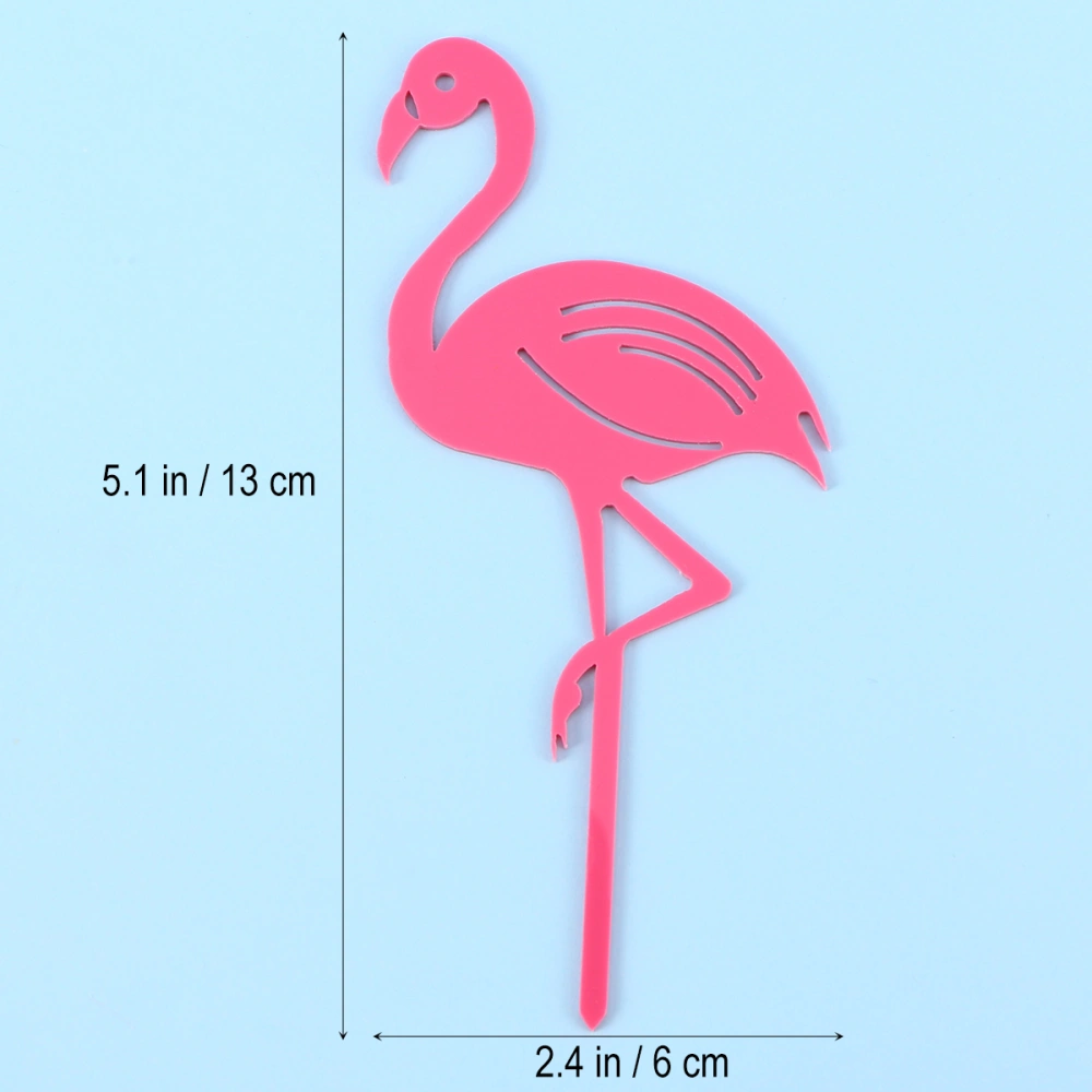 2 Pcs Cake Cupcake Toppers Flamingo Shaped Creative Cupcake Picks Decoration for Wedding Birthday Party Baby Shower Christmas(Pink)