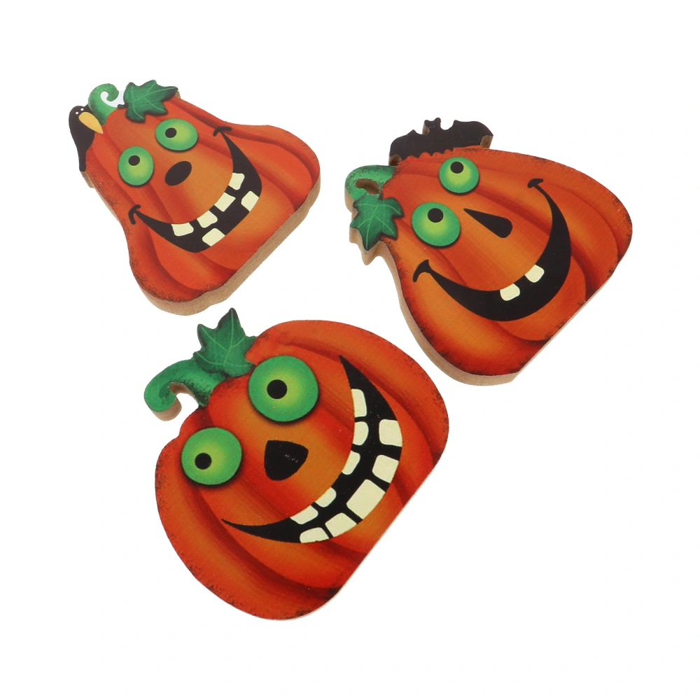 3pcs Simulation Pumpkin Mini Pumpkin Artificial Pumpkin Wooden Party Layout