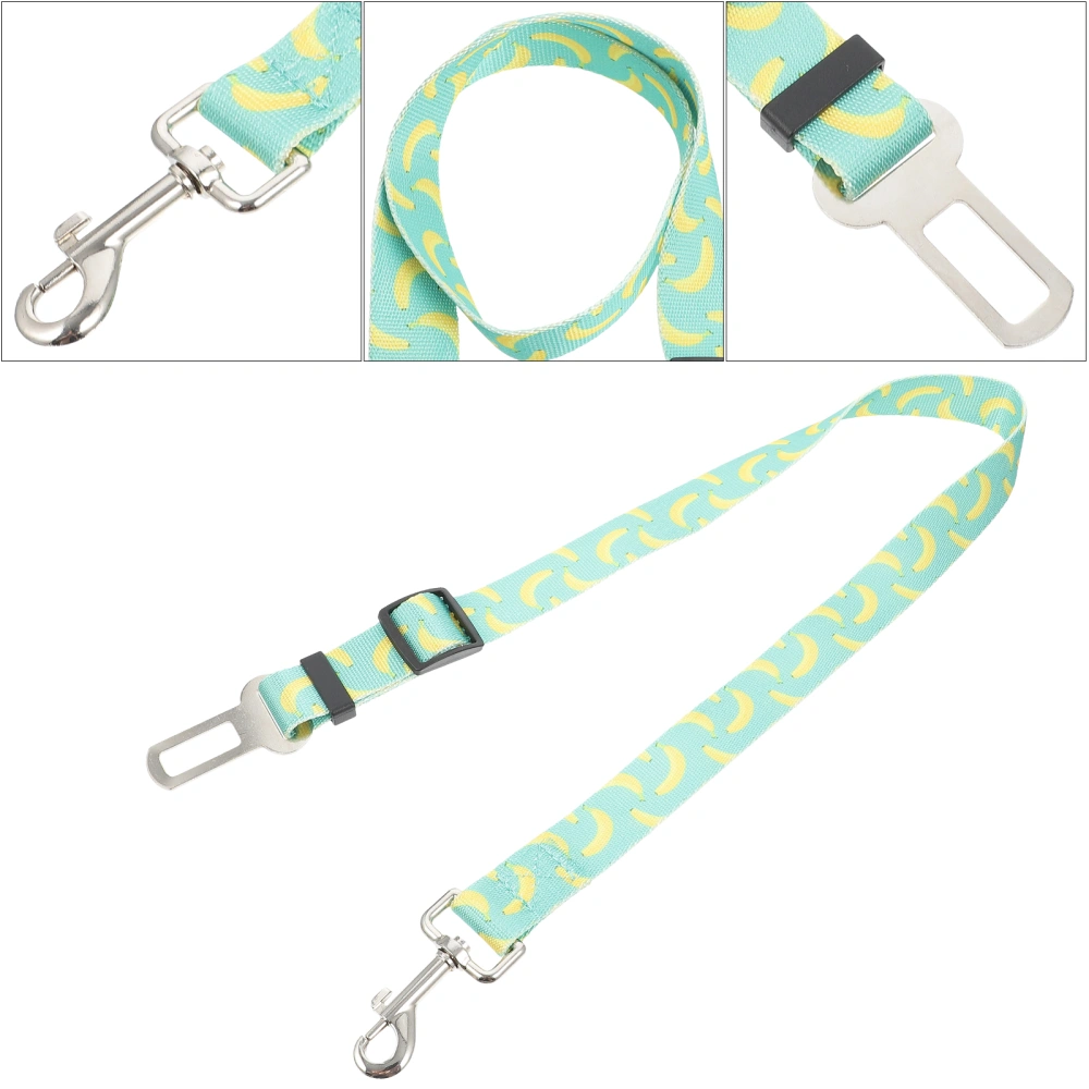 Dog Car Seat Safety Belt Adjustable Car Pet Leash Printing Dog Pulling Rope