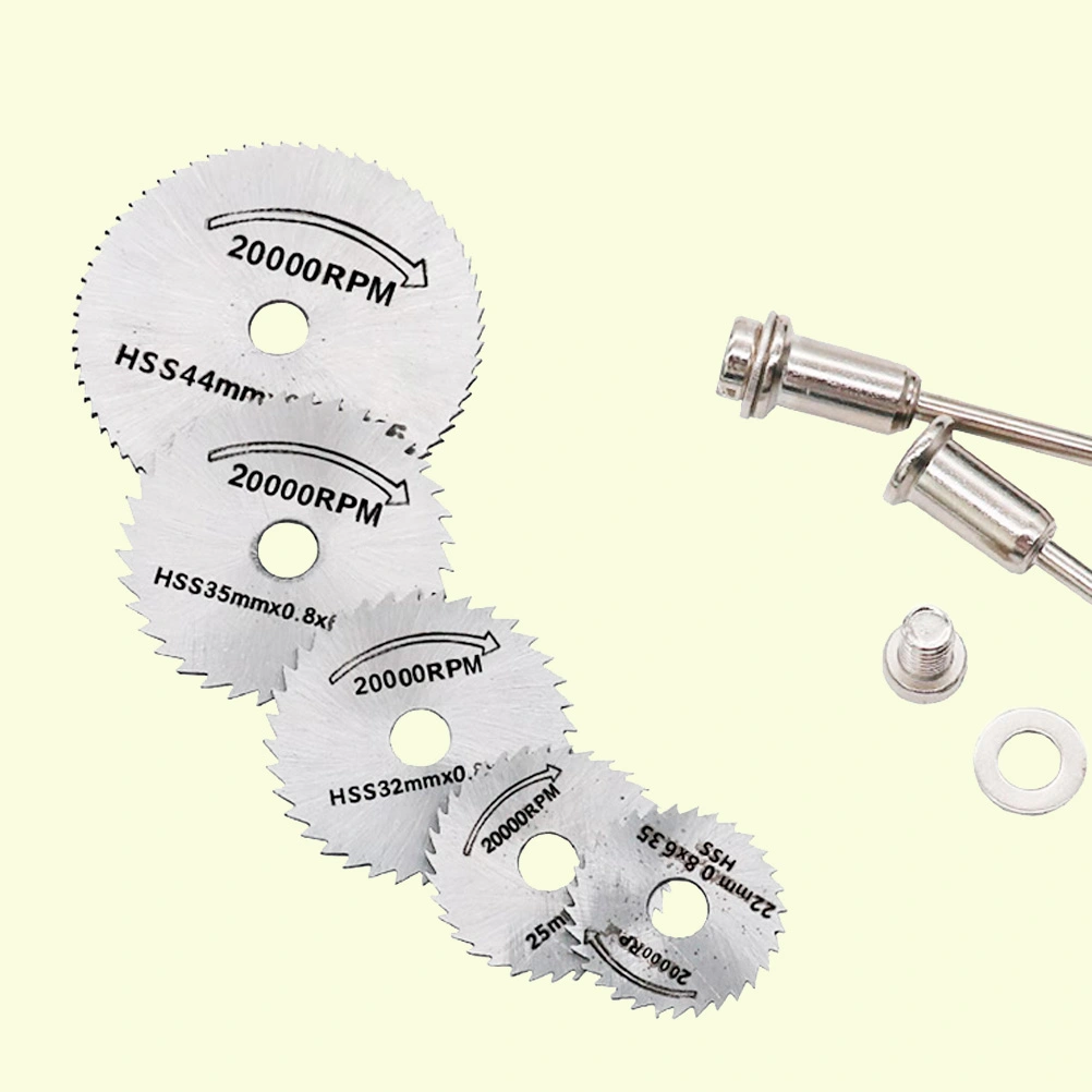 7pcs/set Mini HSS Circular Rotary Tool For Metal Cutter Power Tool Set Wood Cutting Discs Drill Mandrel Cutoff