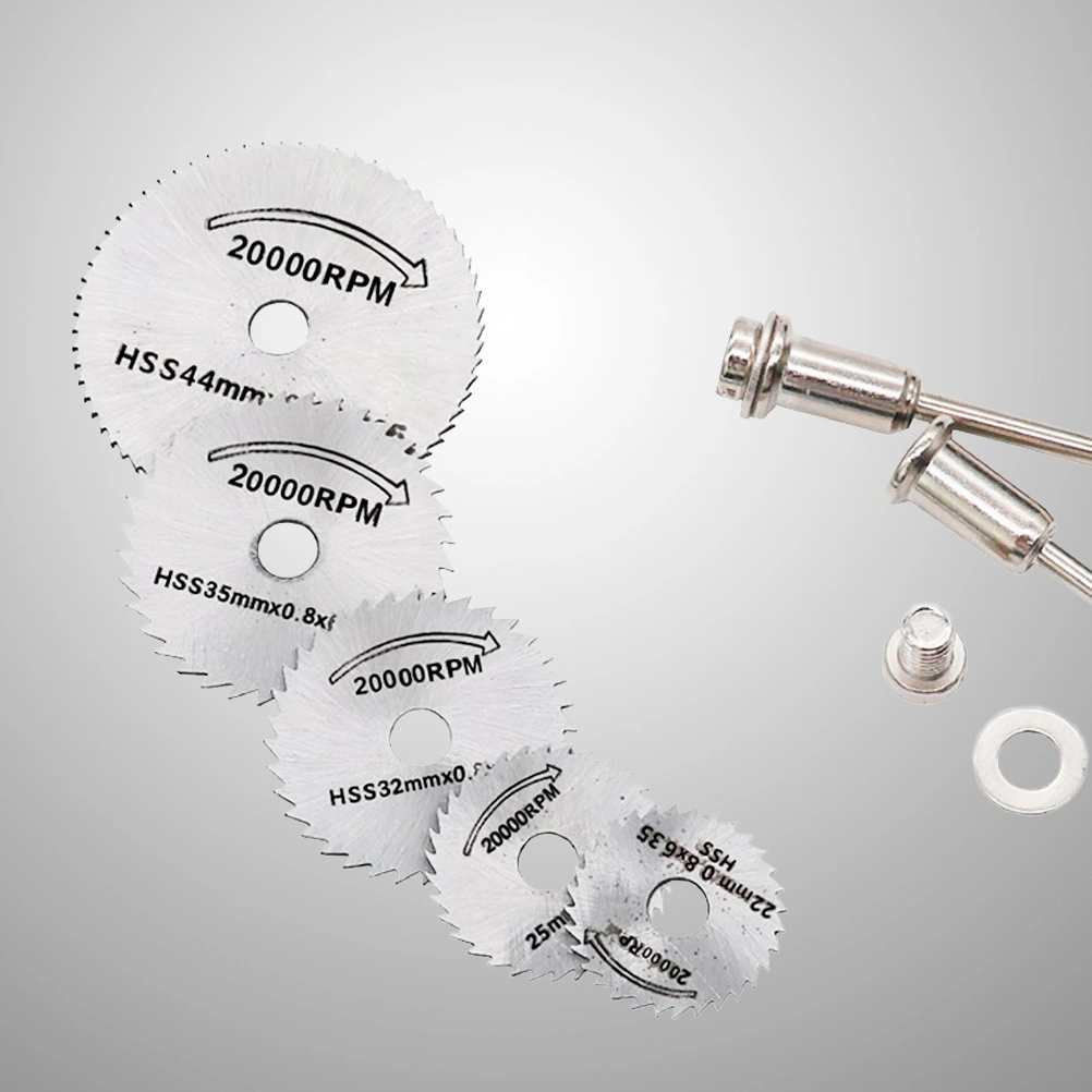 7pcs/set Mini HSS Circular Rotary Tool For Metal Cutter Power Tool Set Wood Cutting Discs Drill Mandrel Cutoff
