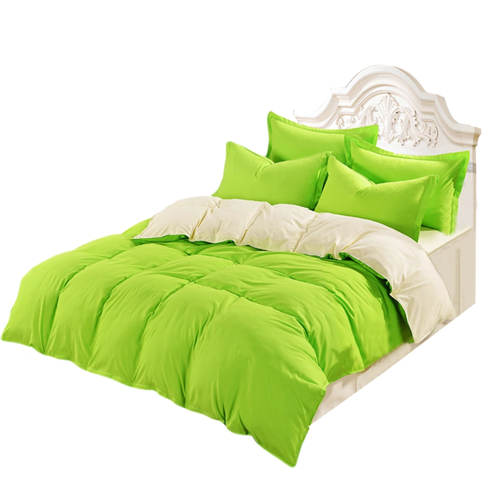 Bedding Quilt Cover Breathable Duvet Cover for Protecting and Covering your Comforter Duvet Insert 200 x 230CM (Fruit Green and Cream-coloured）