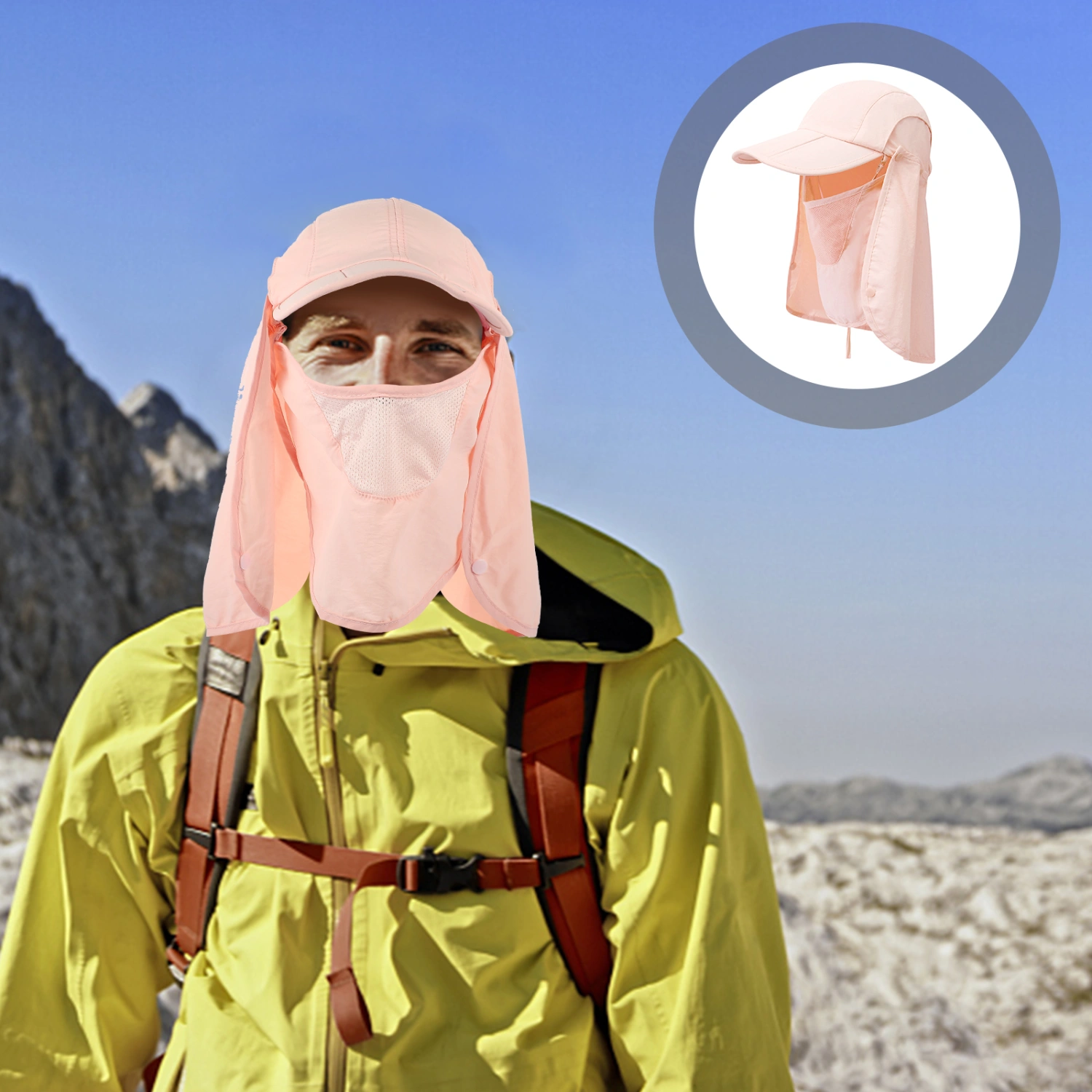 Sun Protection Hat Neck Protective Sun Hat Outdoor Cycling Hat Breathable Hiking Hat