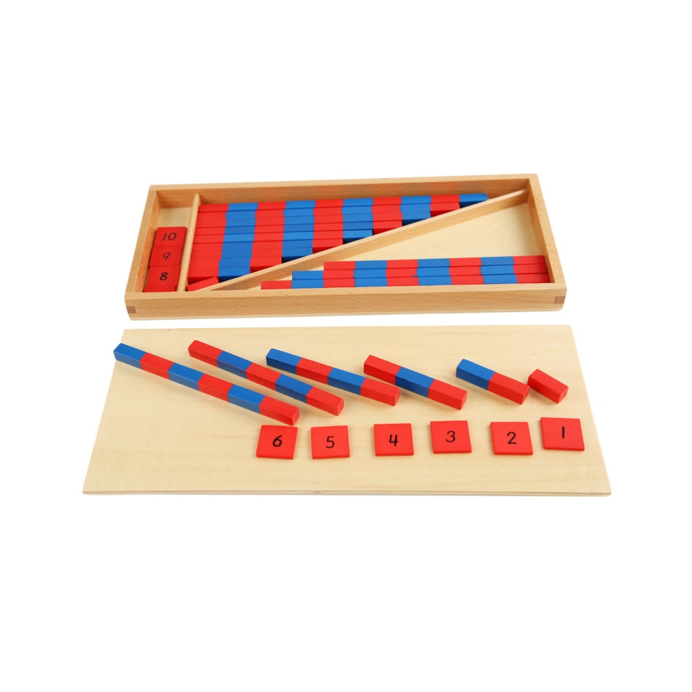 1 Set Kids Counting Stick Red and Blue Number Stick Teaching Aids Math Educational Toy