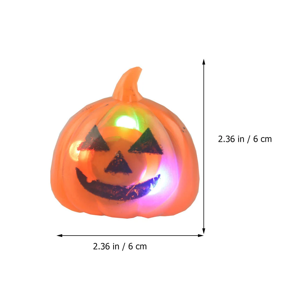 6pcs Halloween Luminous Rings Flashing Rings Pumpkin Skeleton Shaped Rings