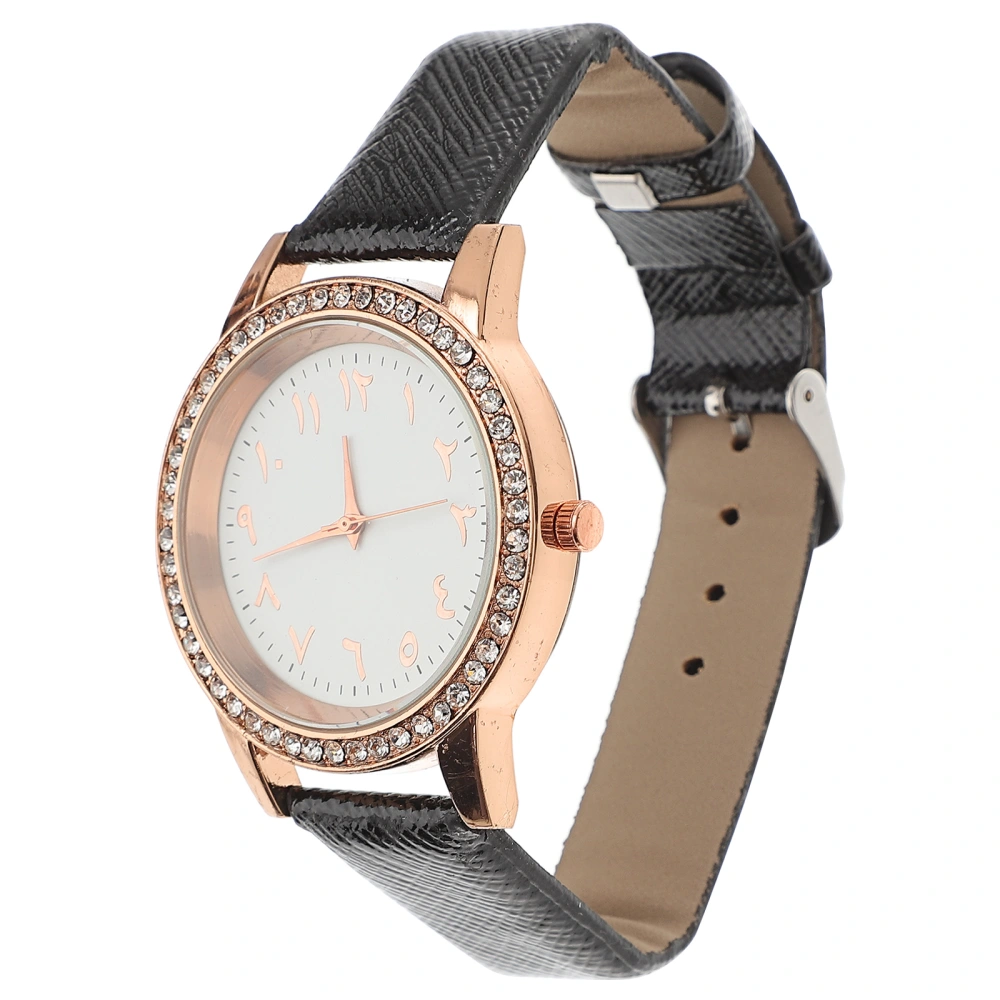 PU Belt Watch Women Fashion Bling Watch Unique Wrist Watch Adjustable Belt Watch