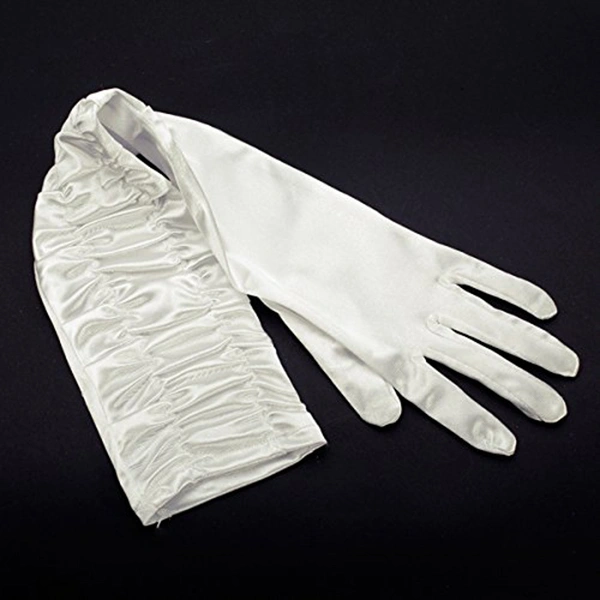 Wedding/Evening Party Gloves Long Ladies' Satin Gloves Style (White)