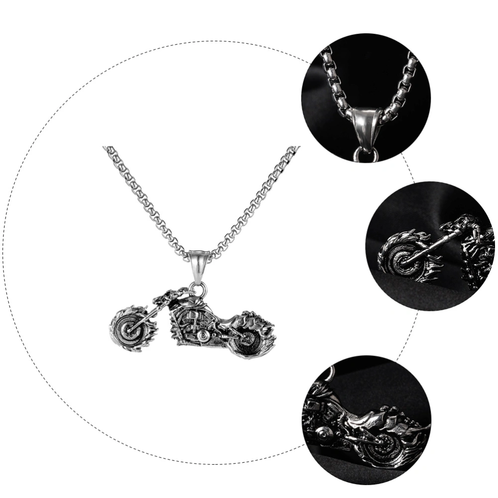 1PC Creative Stainless Steel Neck Chain Fashion Male Hip-hop Motorcycle Necklace