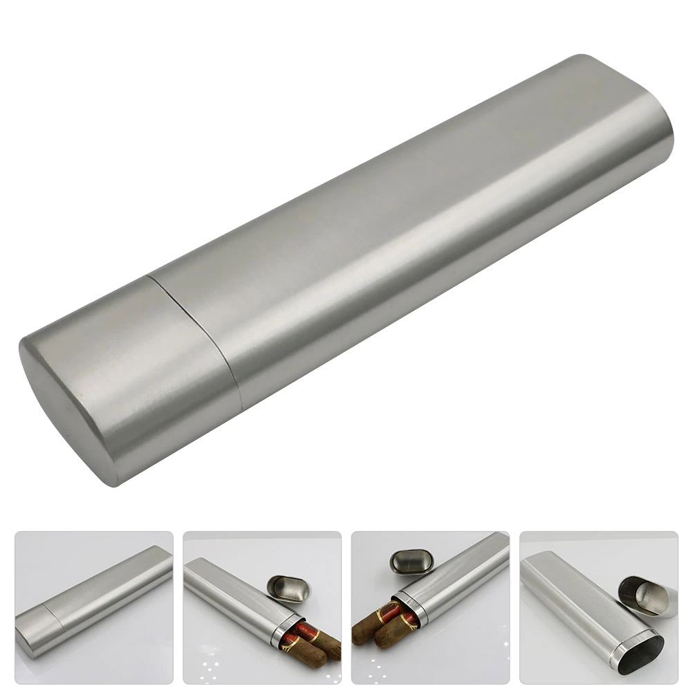 Thickened Cigar Box Stainless Stainless Steel Cigar Case Cigar Container