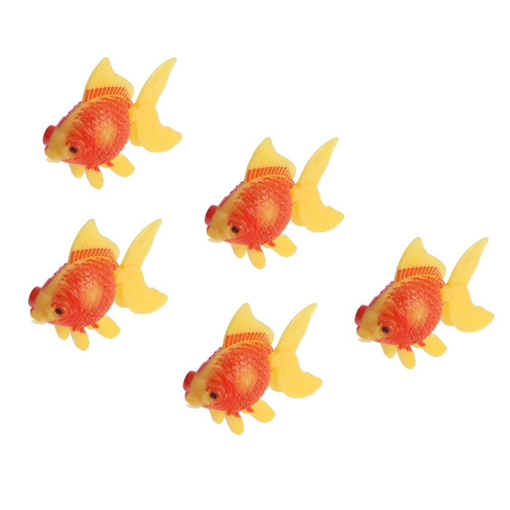 5 Pcs Plastic Artificial Fish Decorative Lifelike Fishes for Aquarium Party Fish Tank Landscape Ornament