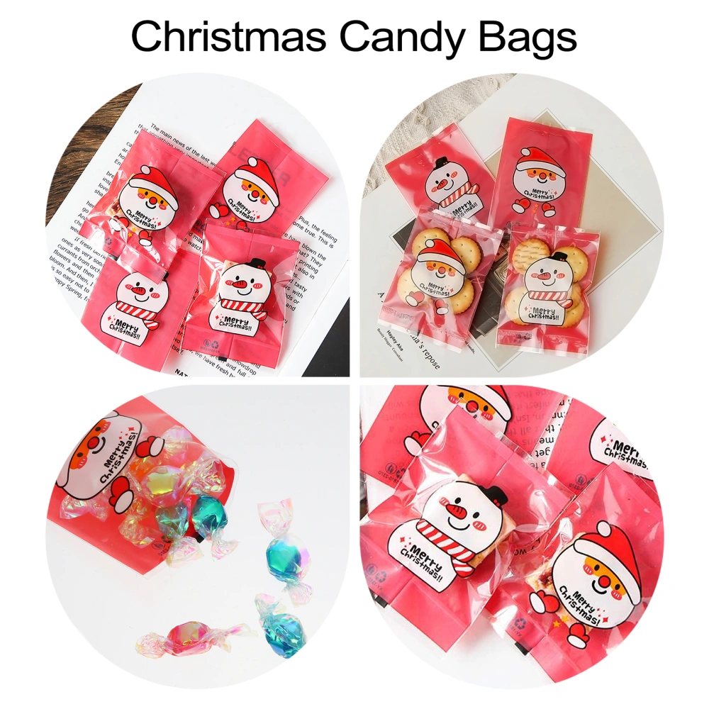 100Pcs Christmas Candy Bags Candy Wrapper Heat Seal Packaging Bags Gift Bags