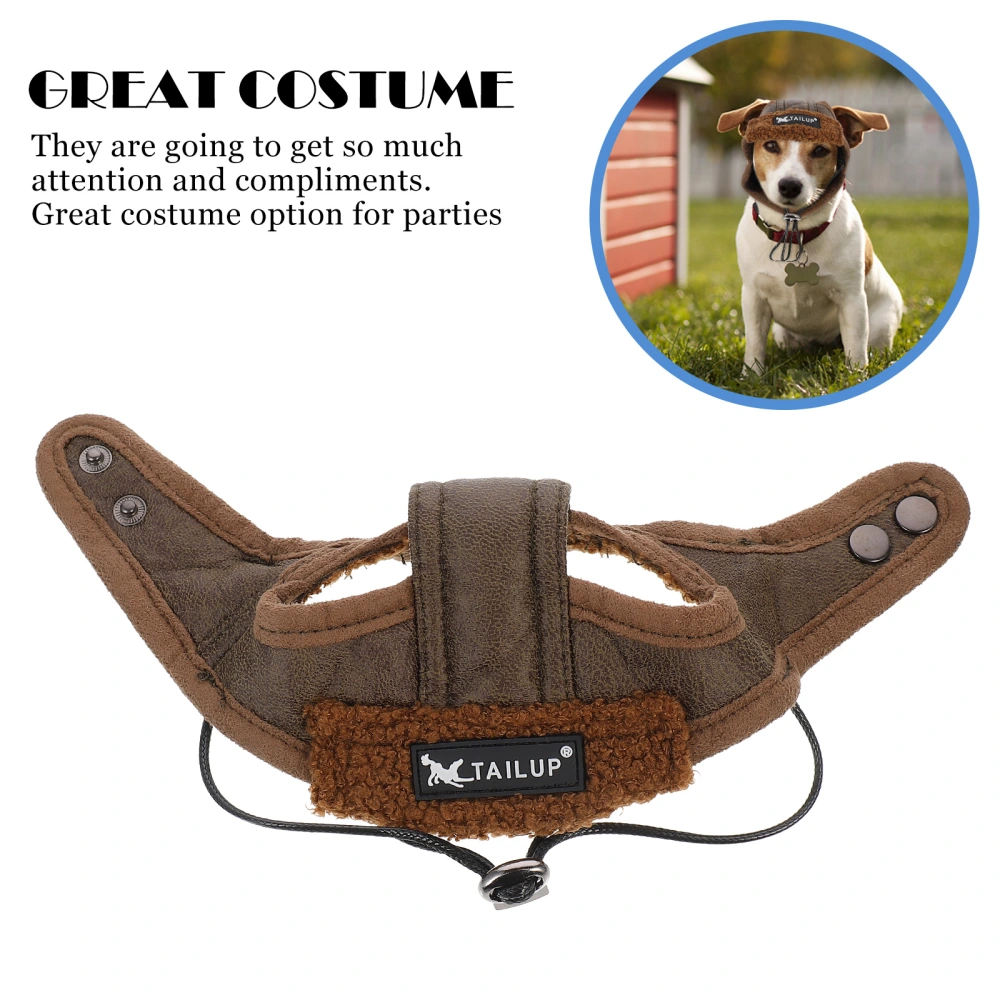 Pet Costume Creative Pet Makeup Decor Hat for Dog Cat Animal (Brown, Size: S)