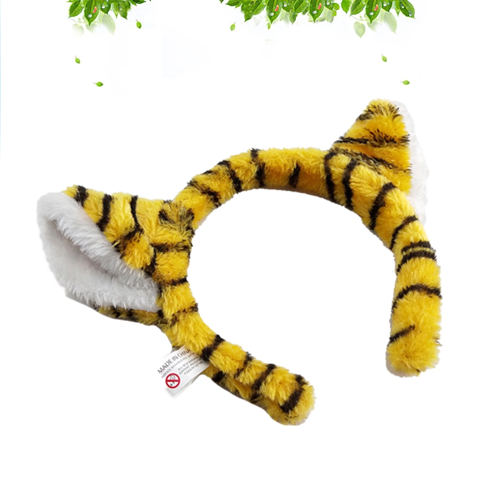 Funny Festival Tiger Ear Hair Accessory Animal Hairwear  Performance Headband Masquerade Party Halloween Supplies