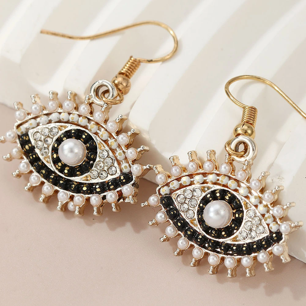 1 Pair Evil Eye Earrings Vintage Bohemian Earrings Hook Earrings Women Drop Earrings