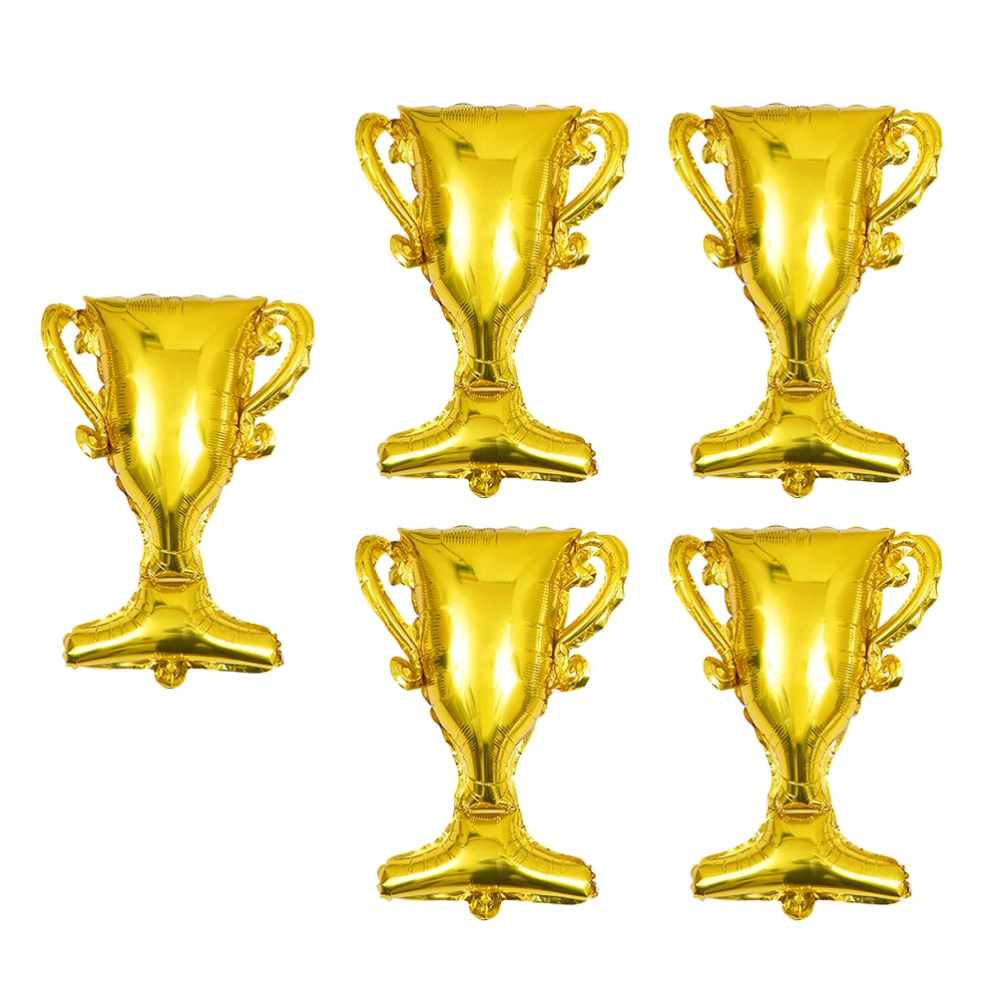 5pcs Trophy Graduation Decors Congratulations Balloons Graduation Party Supplies