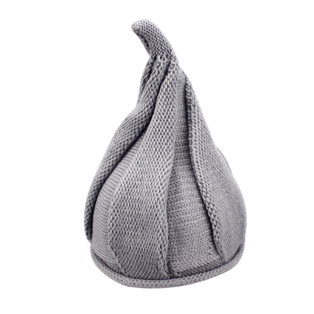 Trendy Winter Kids Pointy Knitted Beanie Boy Girl Hat Children Pointed (Grey)