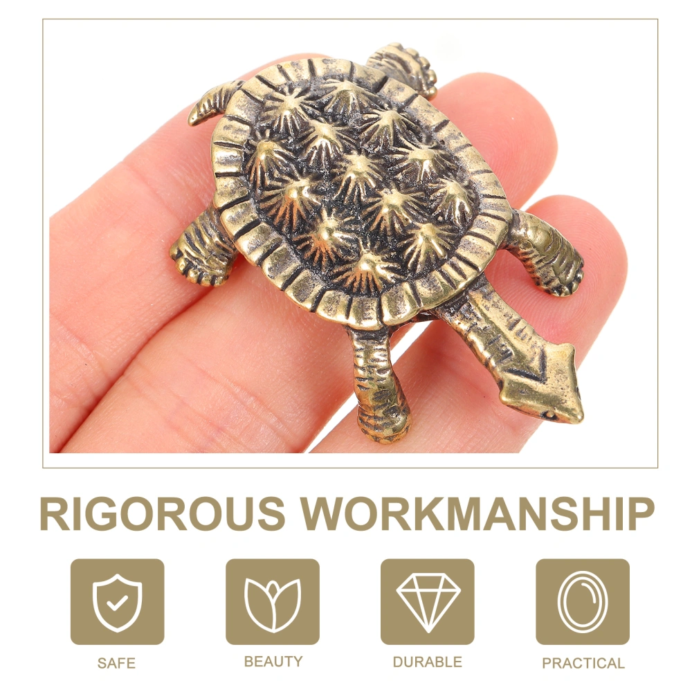 Brass Turtle Craft Desktop Tortoise Decor Retro Tortoise Modeling Ornament