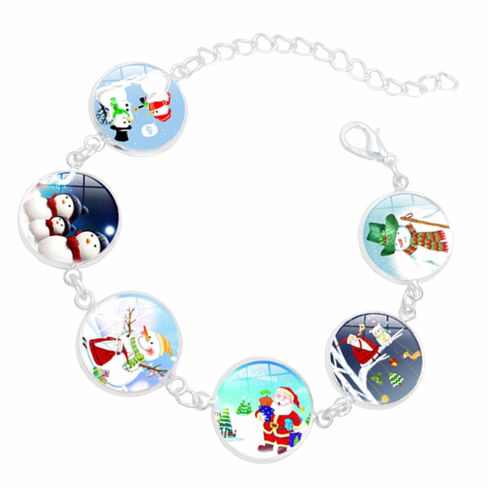 1Pc Christmas Pattern Bracelets Luminous Wrist Chain Hand Jewelry Decoration