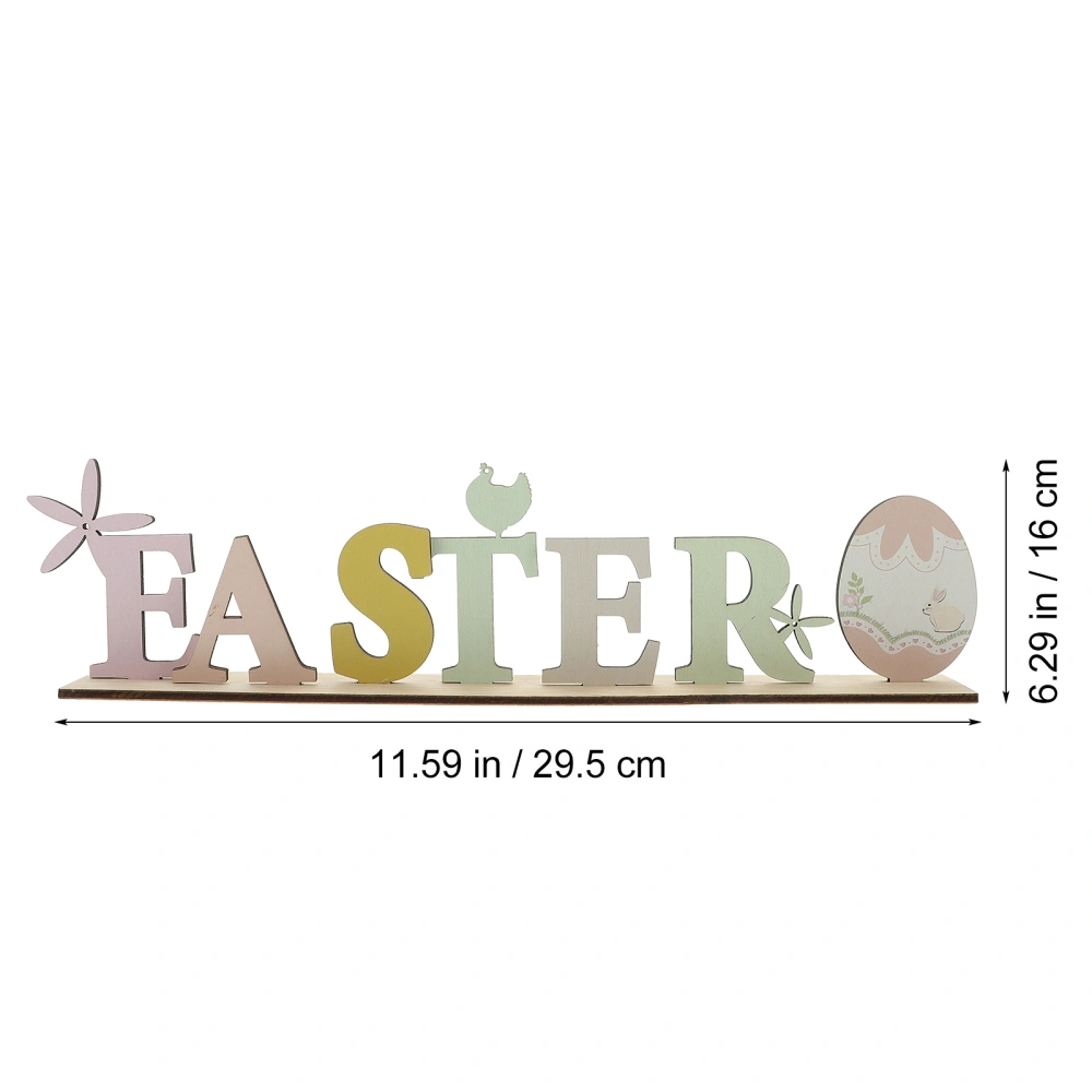 Easter Table Sign Wooden Table Ornaments for Easter Table Home Party Decoration