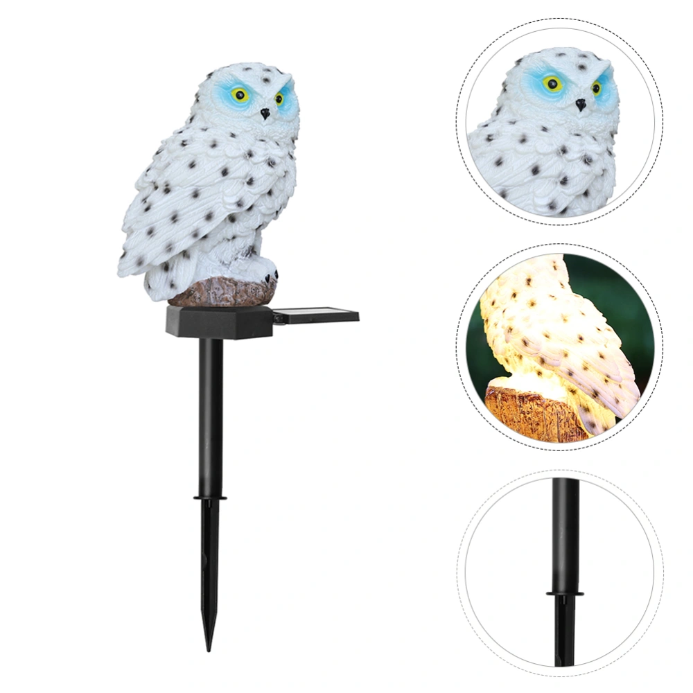 1 Set Outdoor Solar Lamp Decor Owl Modeling Lawn Lamp Yard Lawn Solar Lamp