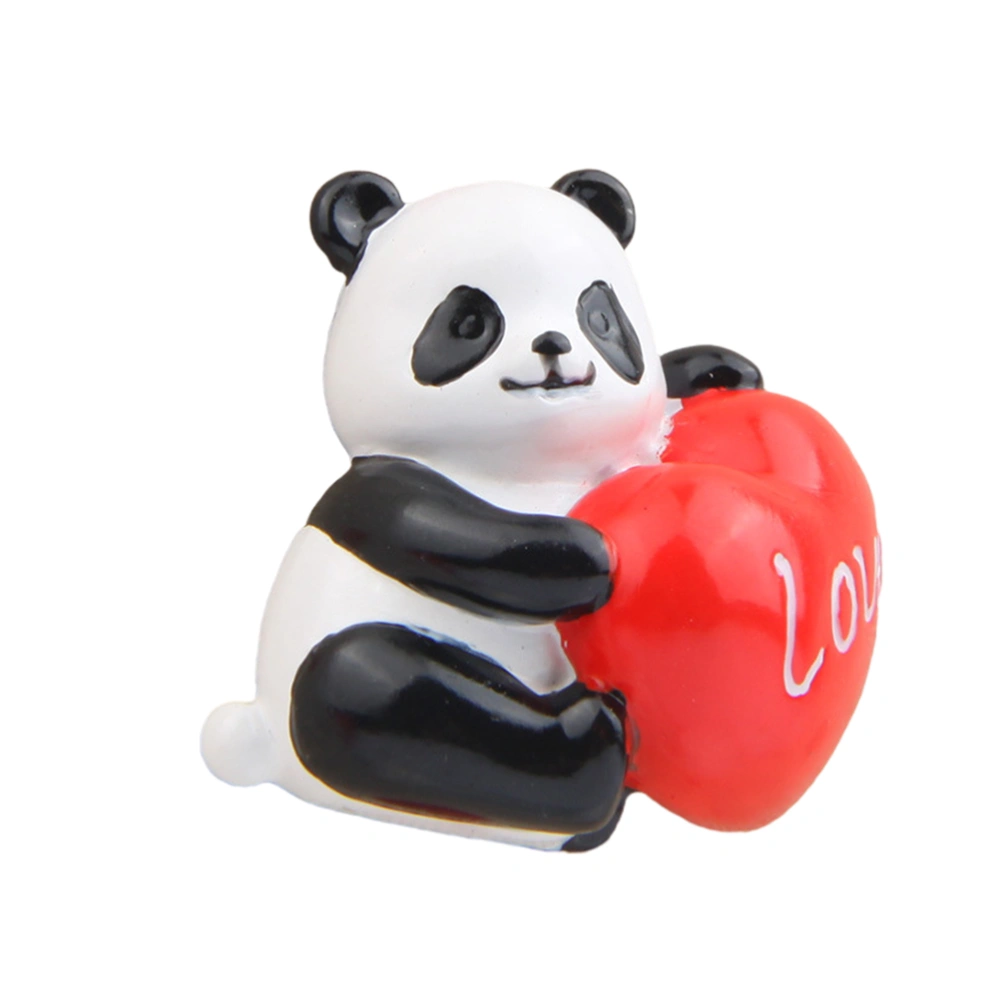 2 Pcs Magnets Sticker Cartoon Animal Panda with Heart Resin Fridge Magnets Sticker for Home Fridge Phone Case Decor